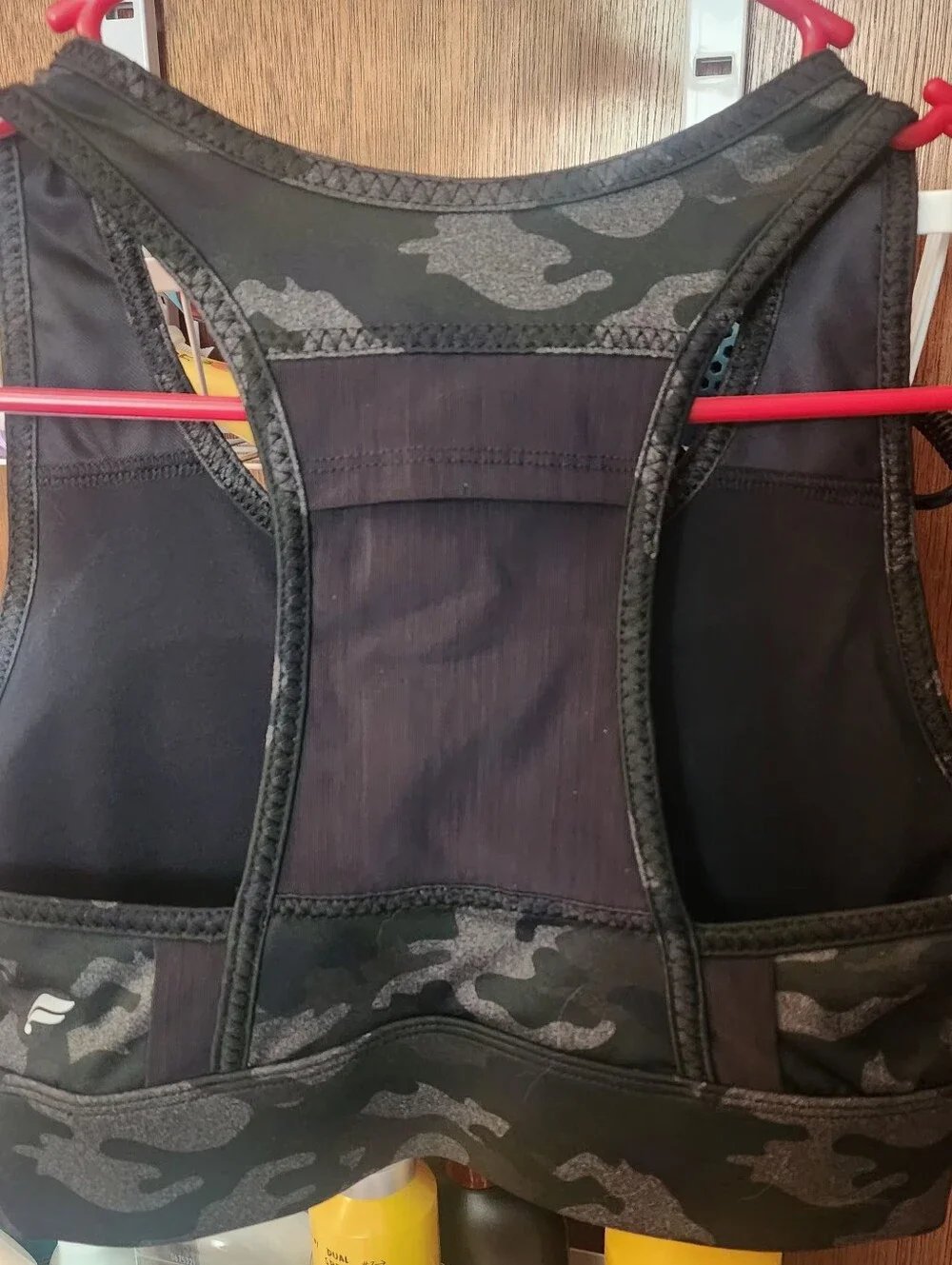 Women’s Camo Sports Bra - Black/Gray By Fabletics Size XS